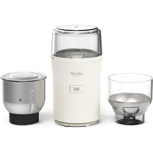 image:imageMarthaStewart ElectricCoffee amp Spice GrinderDual 25oz RemovableBowls StorageLidsStainless Steel BladesOne Touch Pulse Control2in1CompactBeans amp Spices Herbsamp Nuts Linen CreamLinen Cream